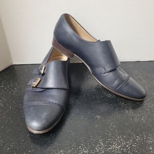 J. Crew Monk Strap Black Loafer Italian Leather